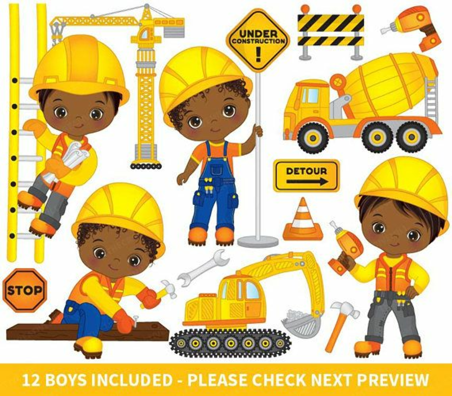 construction clipart kid