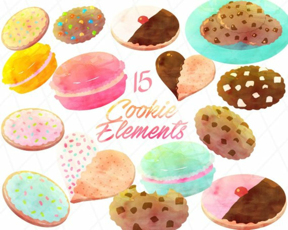 cookie clipart watercolor