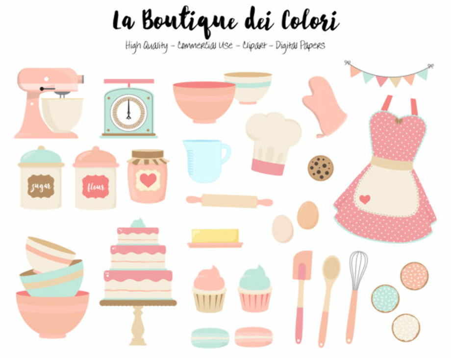 baking clipart pink