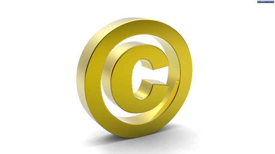 copyright logo gold
