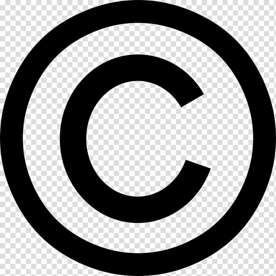 copyright logo black background