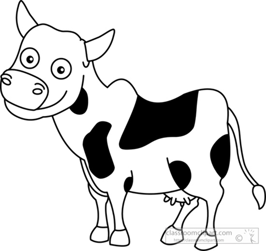 cow clipart black and white baby