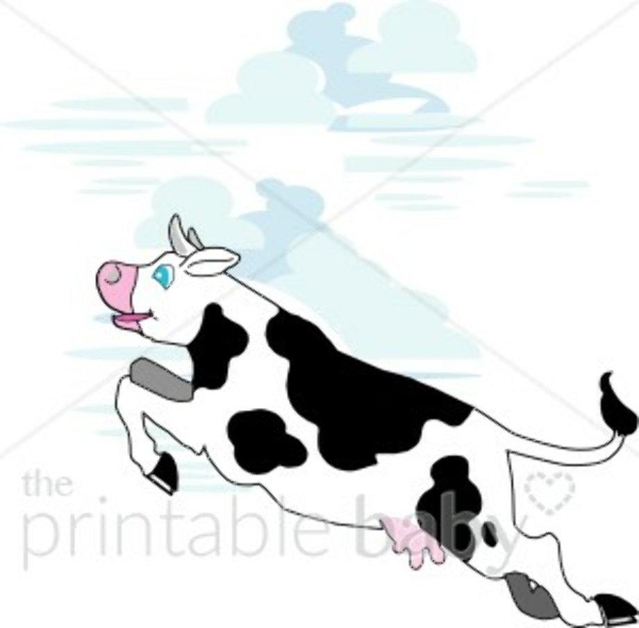 cow clipart jumping