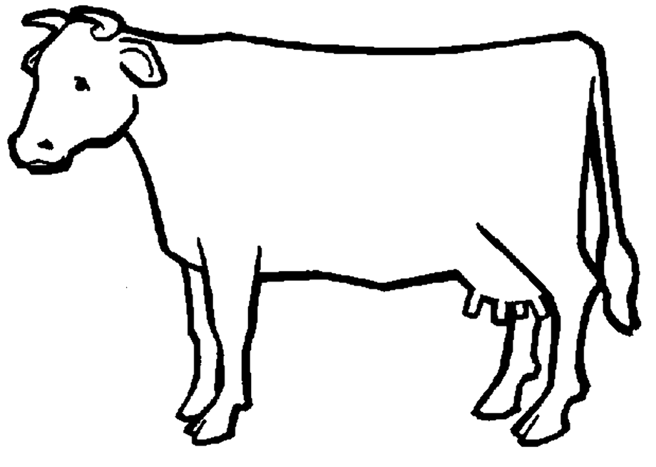 Download High Quality cow clipart black and white outline Transparent ...