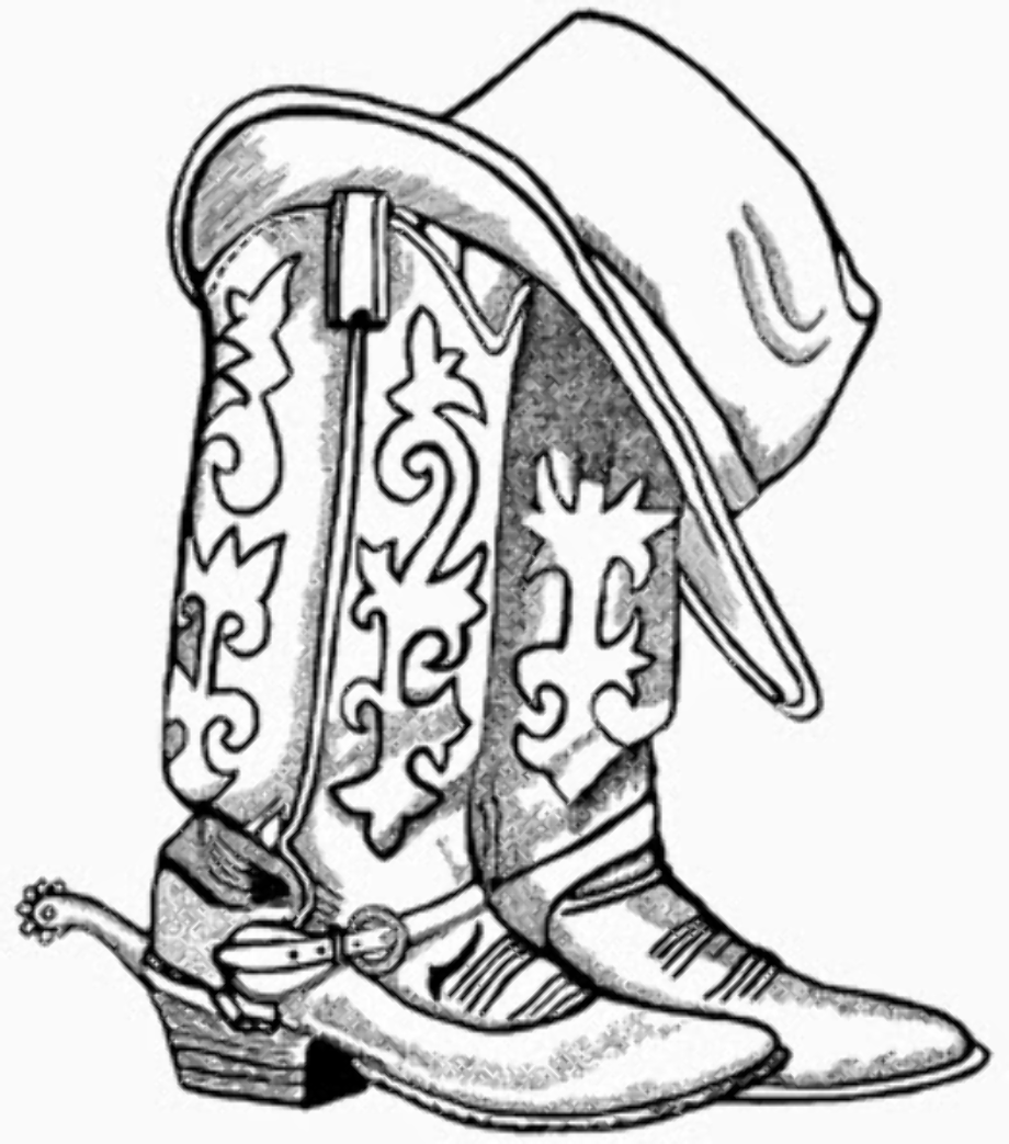 cowboy boots clipart drawing