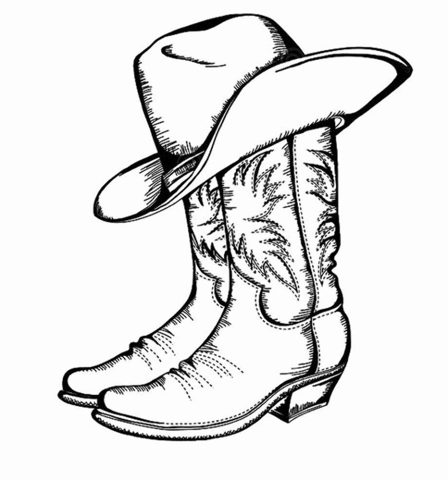 Download High Quality cowboy boots clipart coloring Transparent PNG