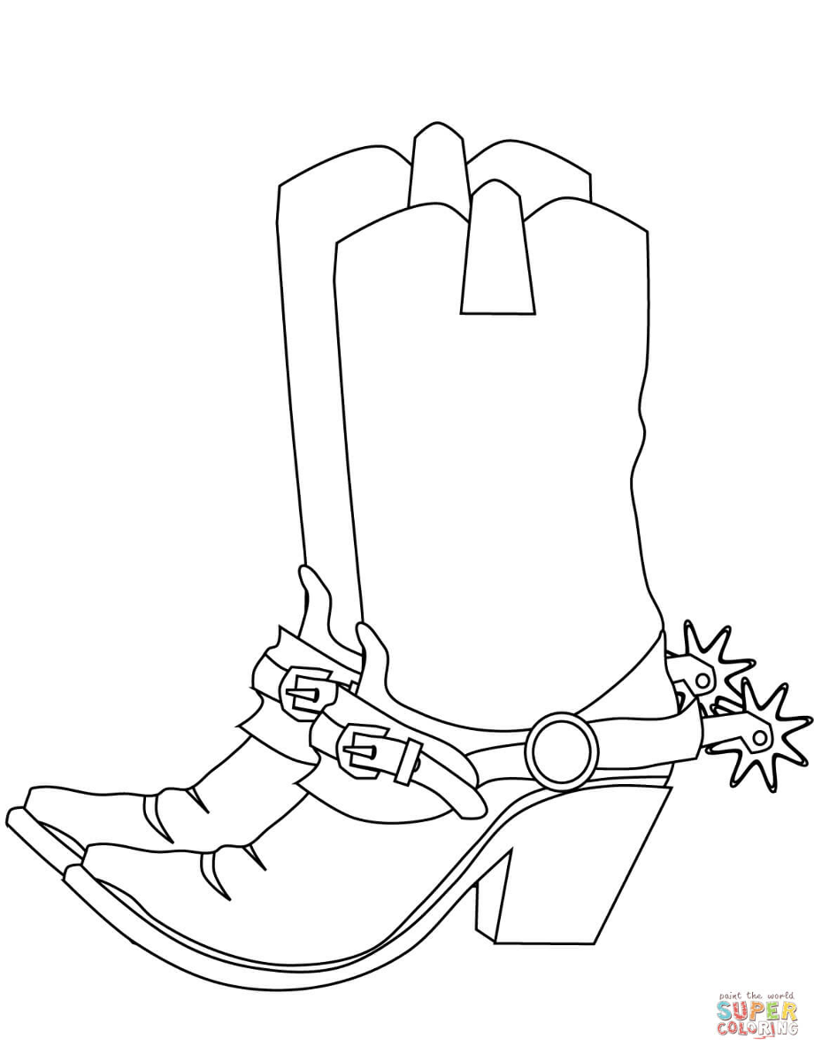 Download High Quality cowboy boots clipart coloring Transparent PNG ...