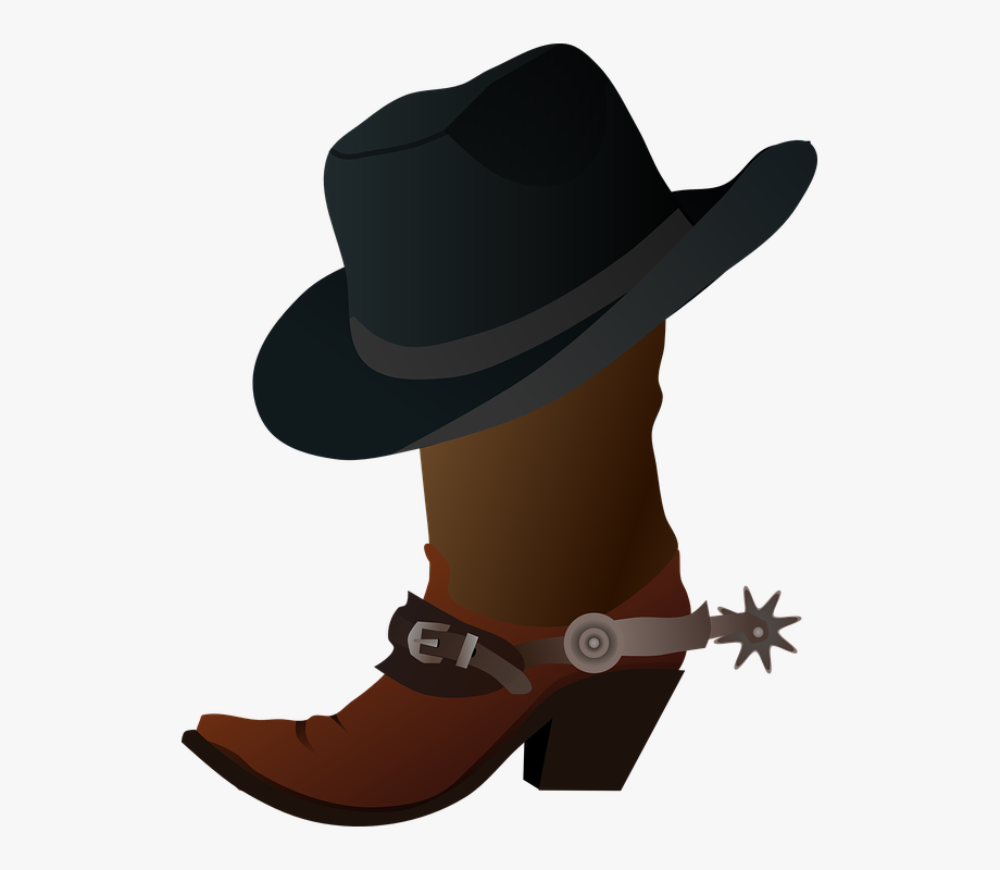 cowboy boots clipart guitar hat