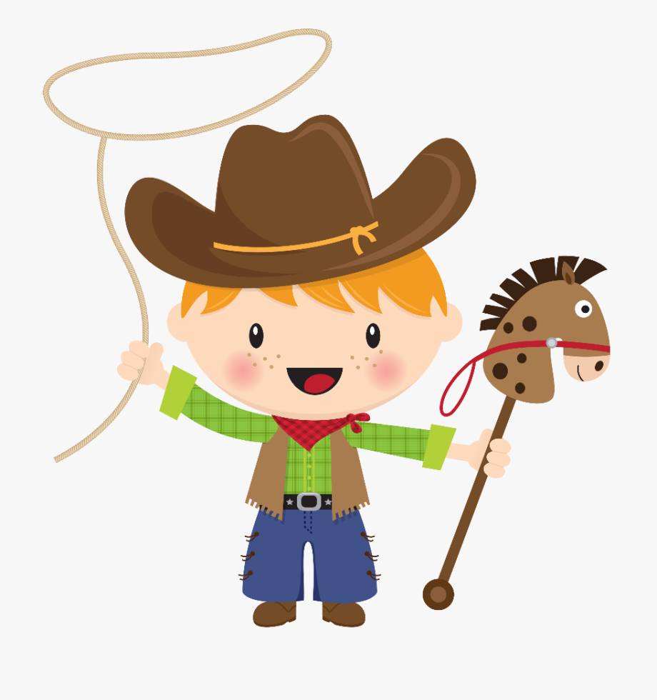 Little Cowboy Cartoon Kid