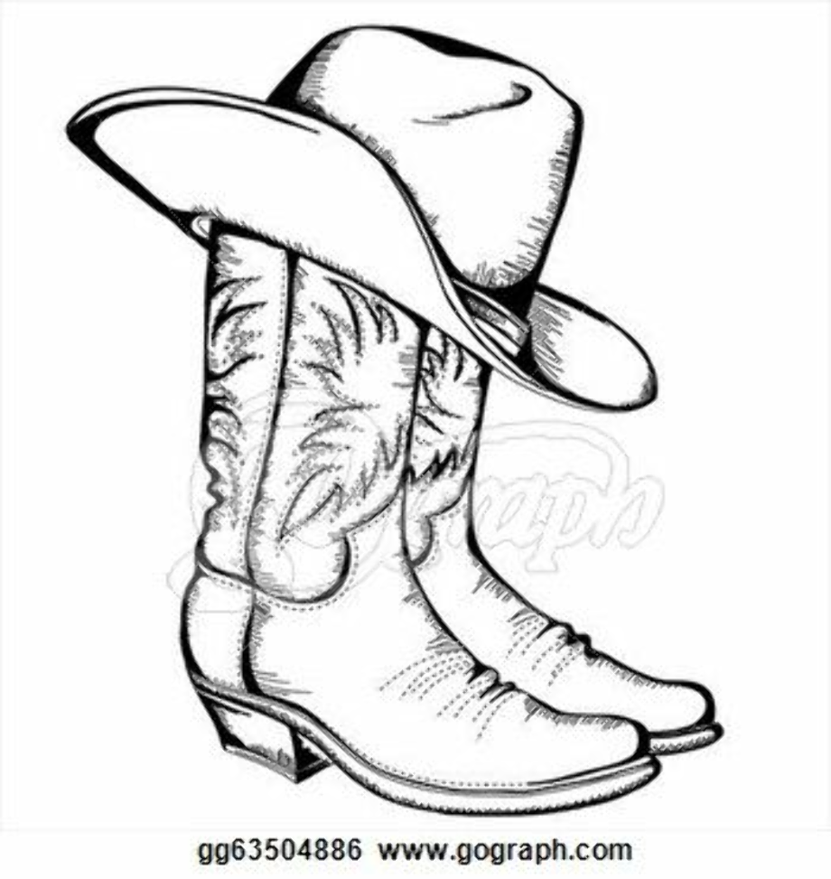 cowboy boots clipart simple