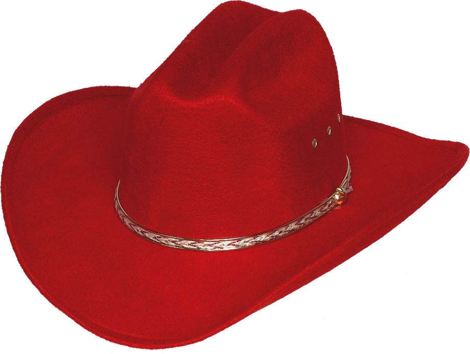 cowboy hat transparent red