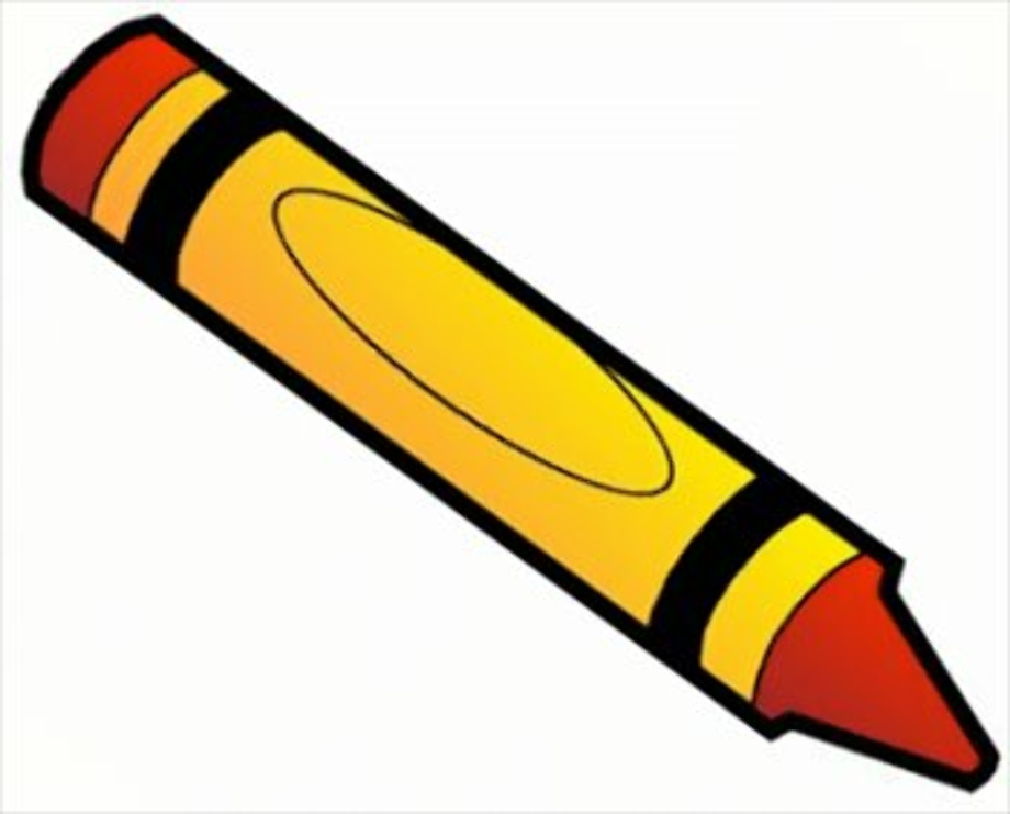 crayon clipart yellow