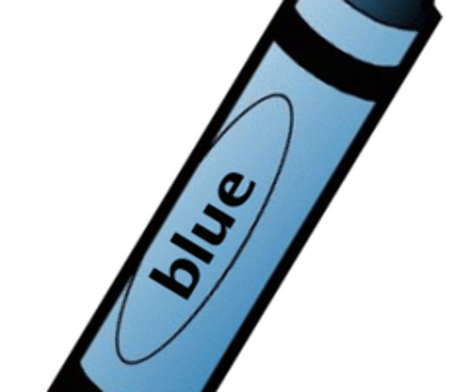 crayons clipart blue