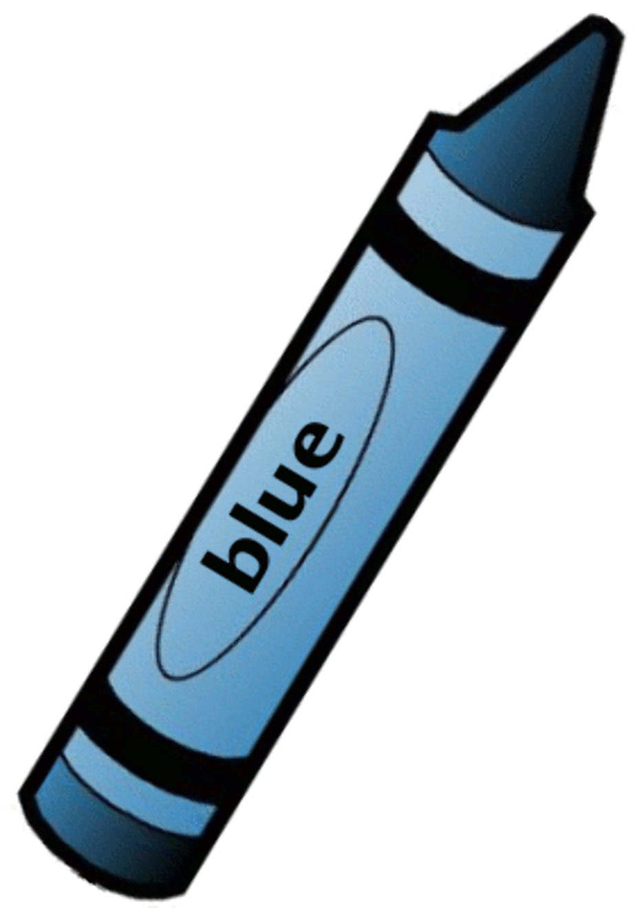 crayon clipart blue