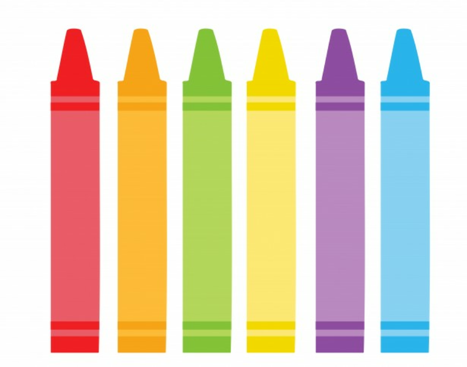 crayon clipart rainbow