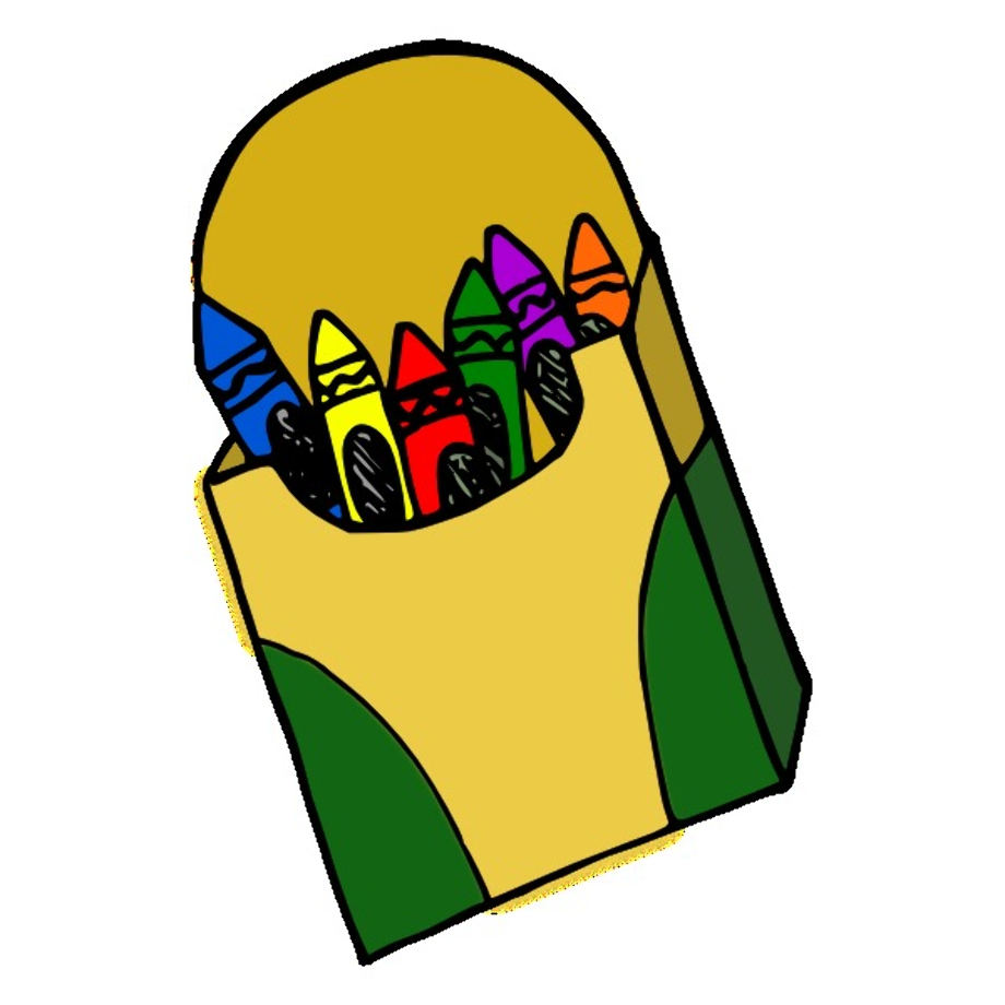 crayons clipart cute