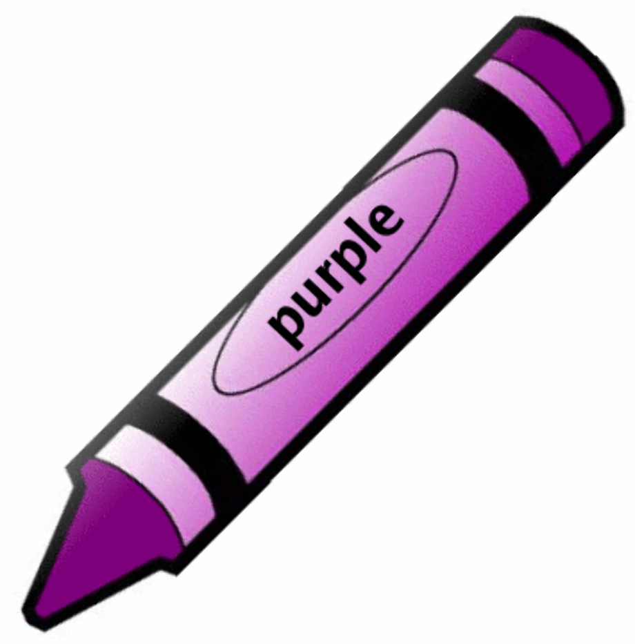 crayon clipart purple