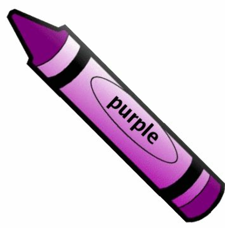crayons clipart purple