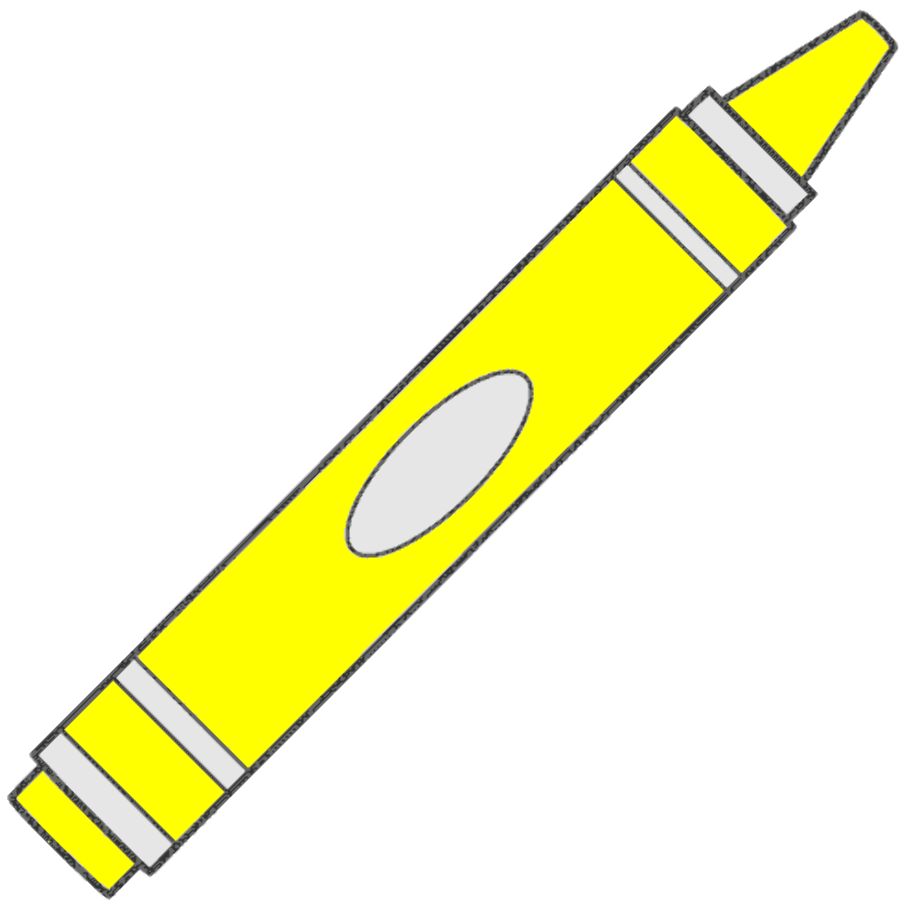 crayons clipart yellow