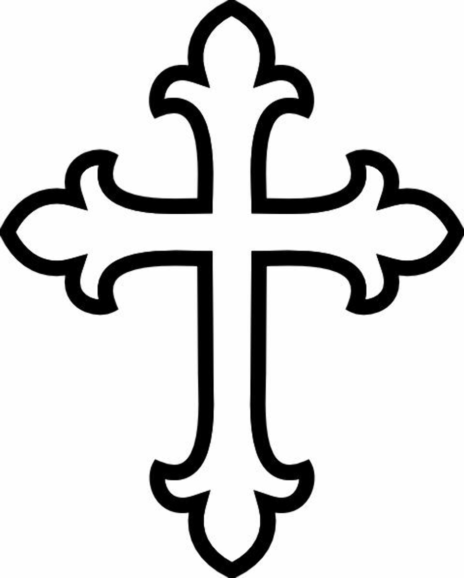 cross clipart black and white silhouette