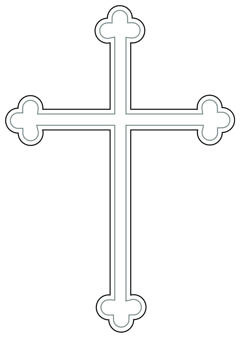 cross clipart black and white baptism