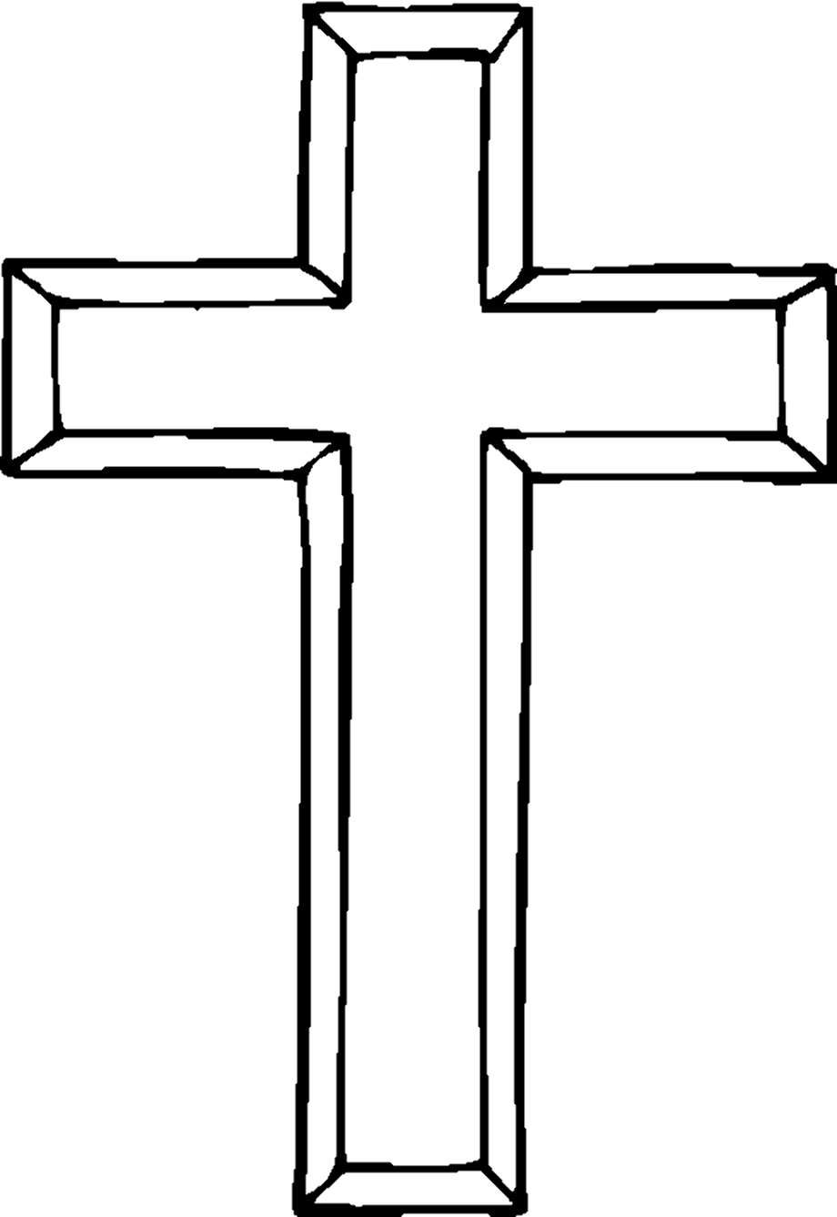 Download High Quality cross clipart black and white coloring
