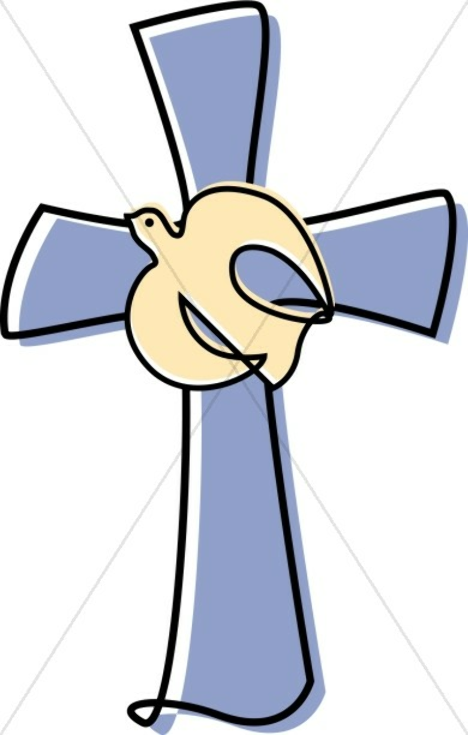 cross clipart dove