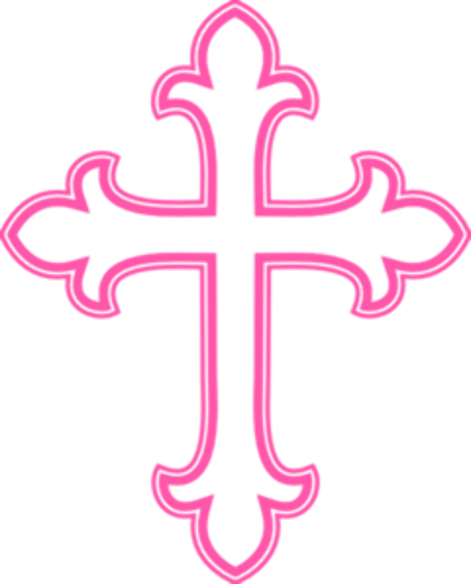 cross clip art pink