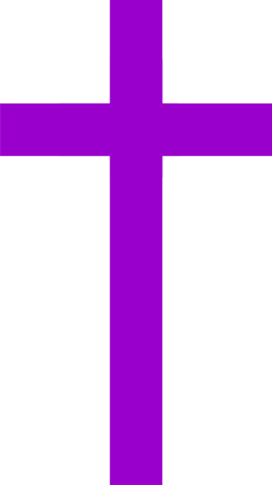 cross transparent purple