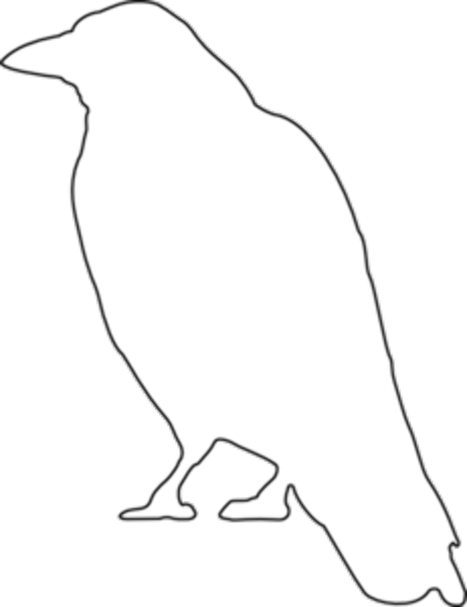 crow clipart outline