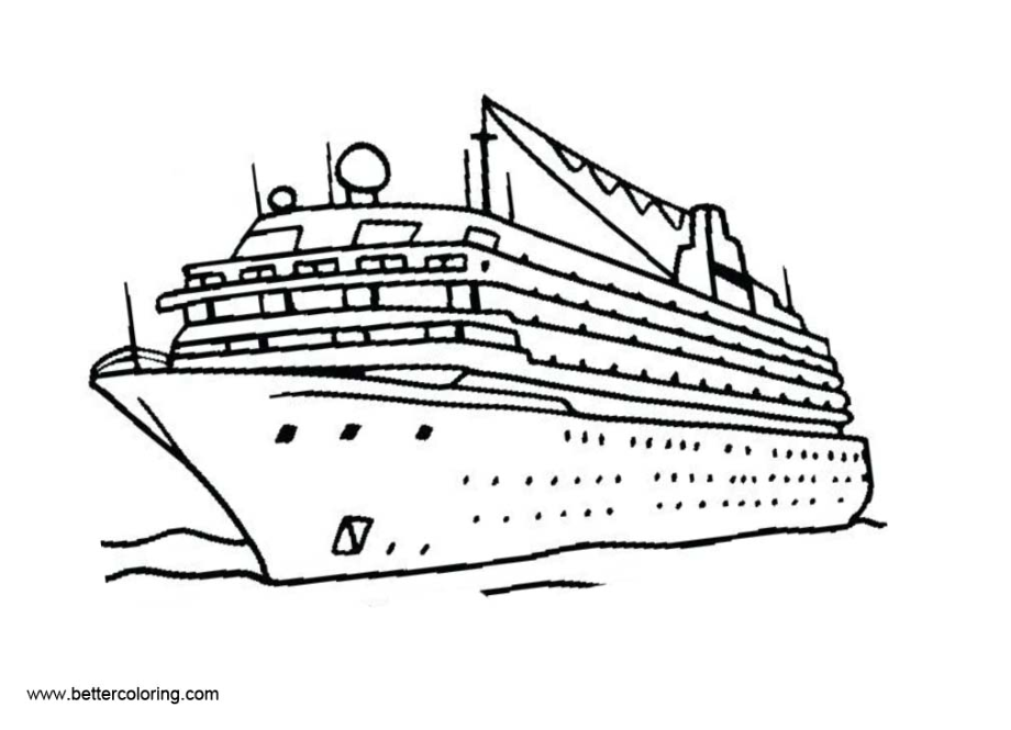Download High Quality cruise ship clipart black and white Transparent
