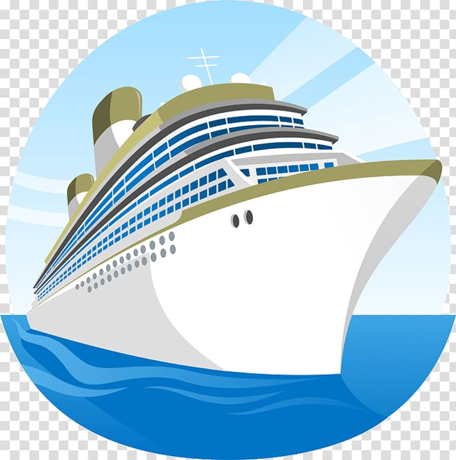 cruise ship cartoon drawing