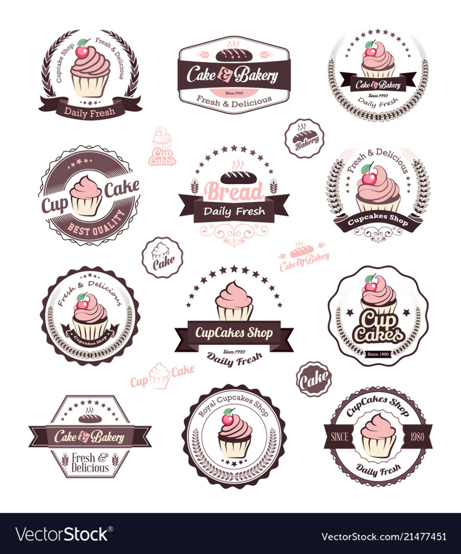 cupcake logo bakery
