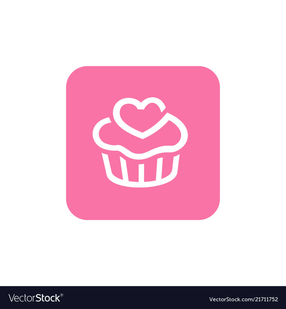 cupcake logo pink