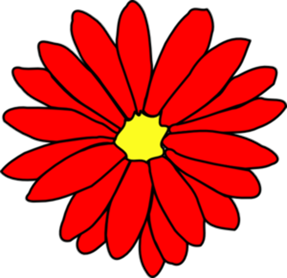 daisy clipart red
