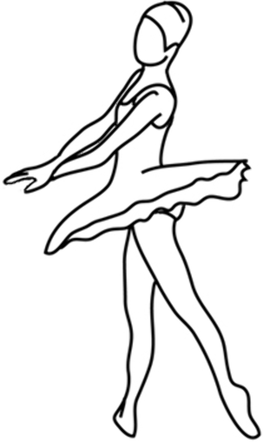 ballerina clipart outline