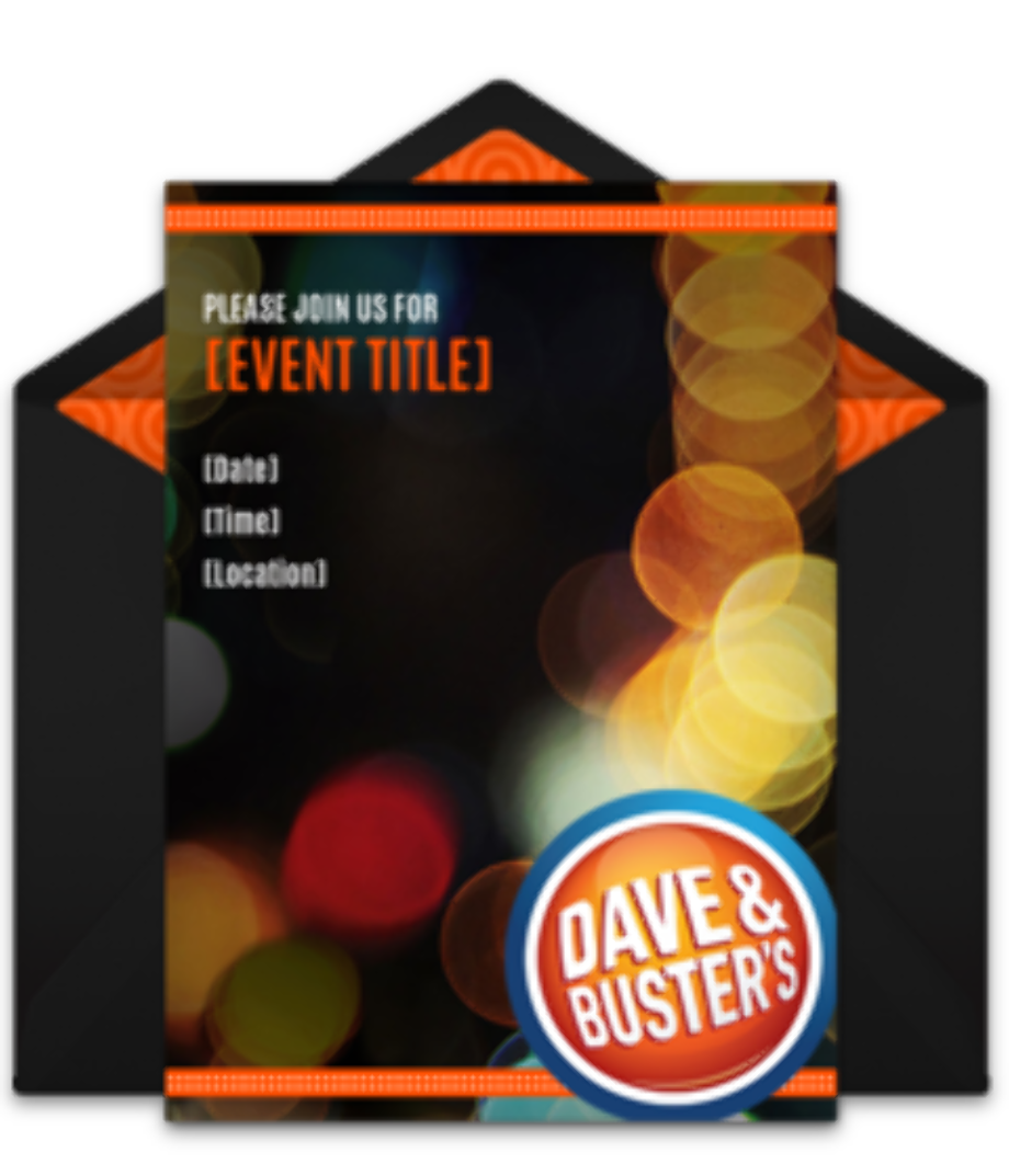 Free Dave And Busters Printable Invitations