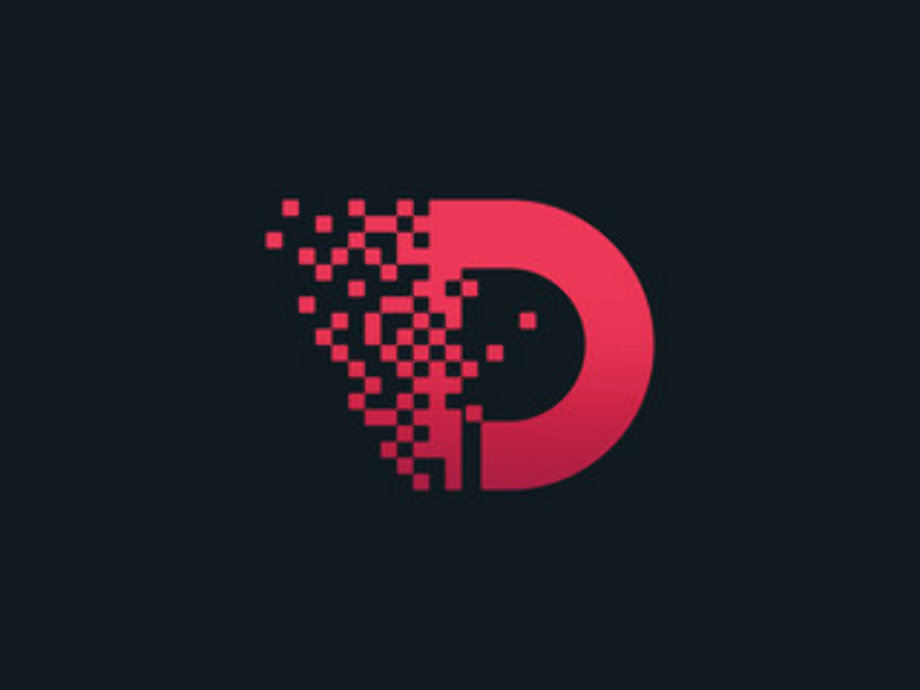 D&d logo pixel. Letter photos royalty free