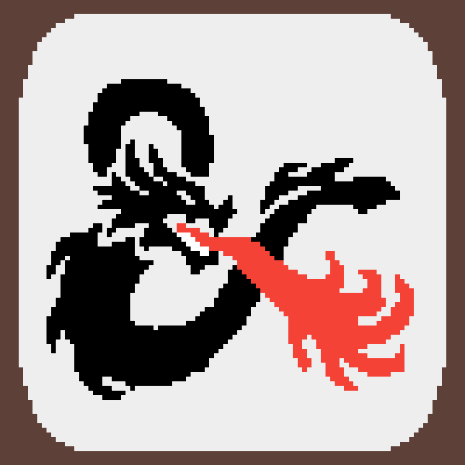 D&d logo pixel. Pixilart d amp by