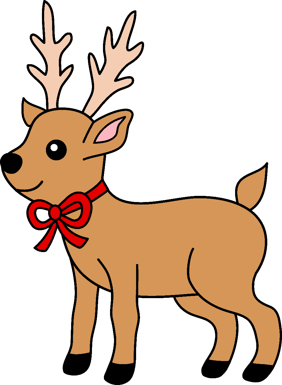 Creative How To Draw A Reindeer Right Side Cartoon Sketch for Kindergarten
