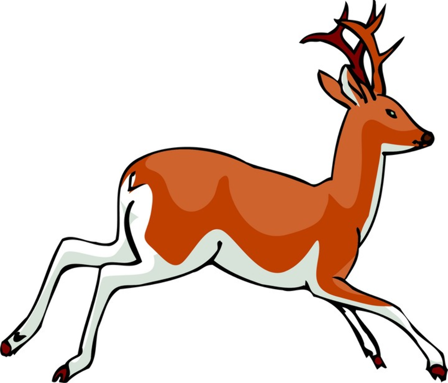 deer clip art running