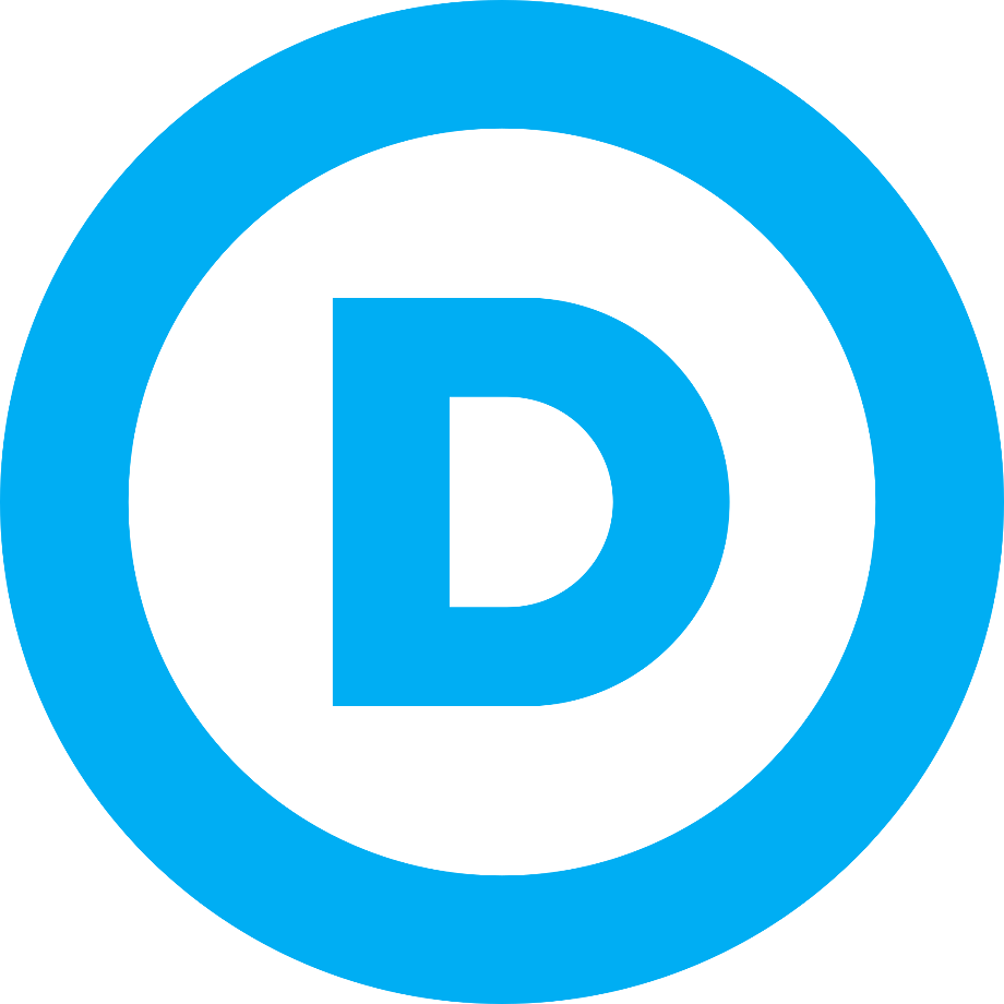 democratic party logo white