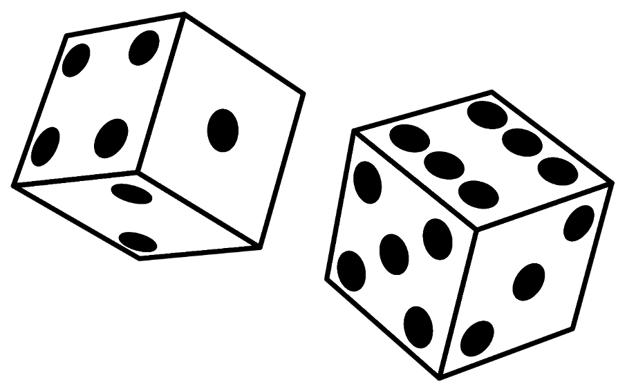 dice clipart white