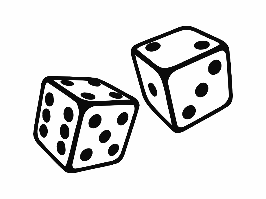 Dice clipart drawing.