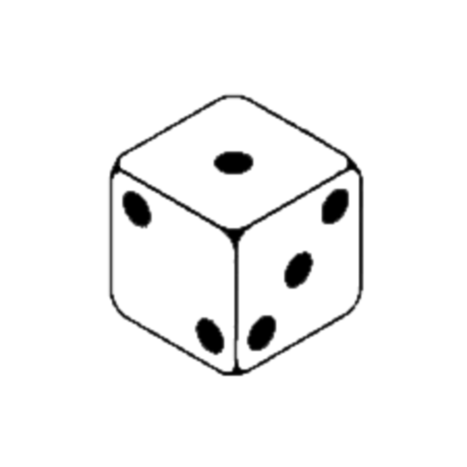 dice clipart one