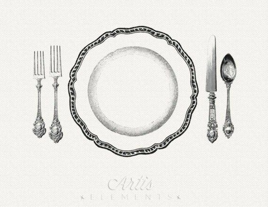 plate clipart table setting