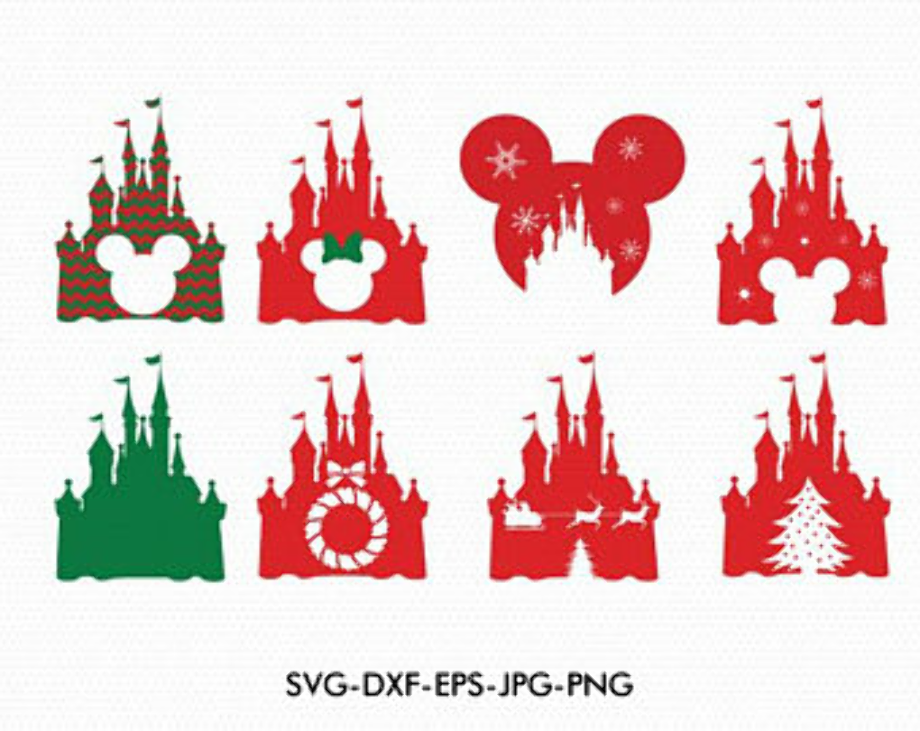 Download High Quality Disney Castle Clipart Christmas Transparent PNG.