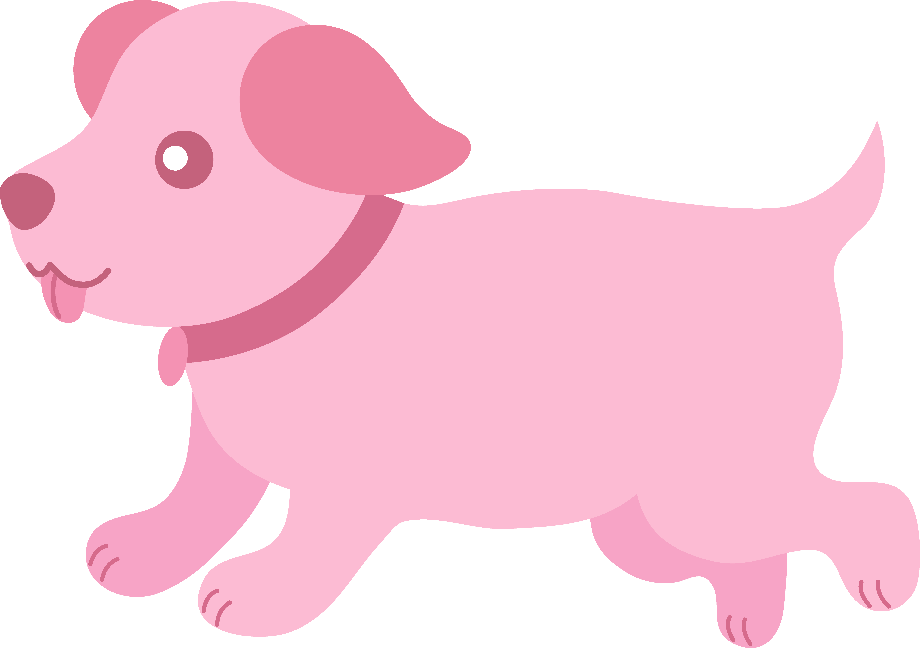 Dog clipart pink