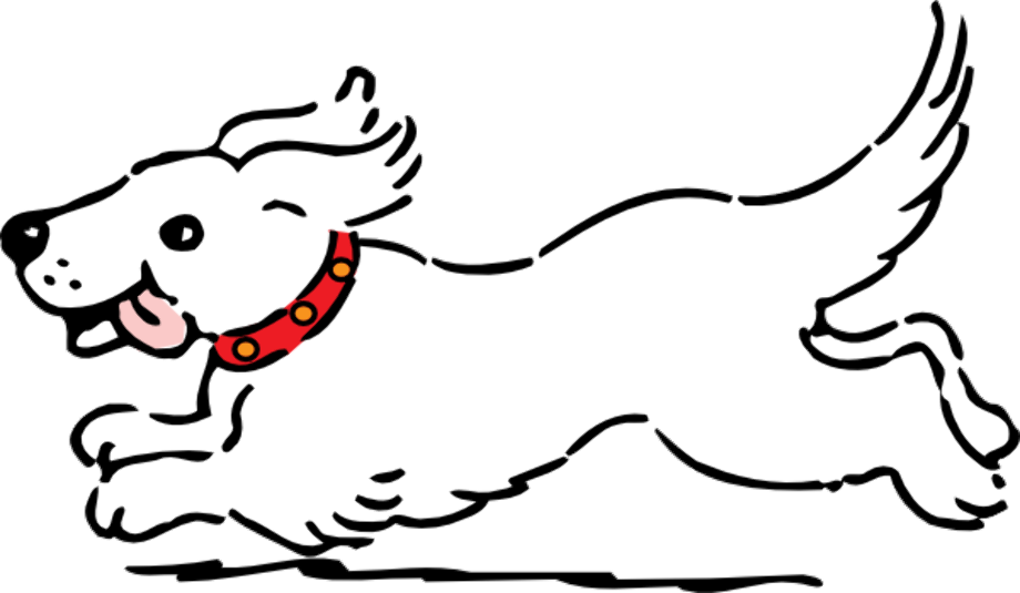 Dog clipart black and white