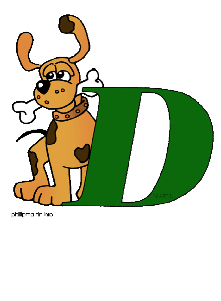 Dog clipart letter d
